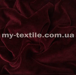 Трикотаж Велюр натуральний хб Туреччина 180 см Бордовий