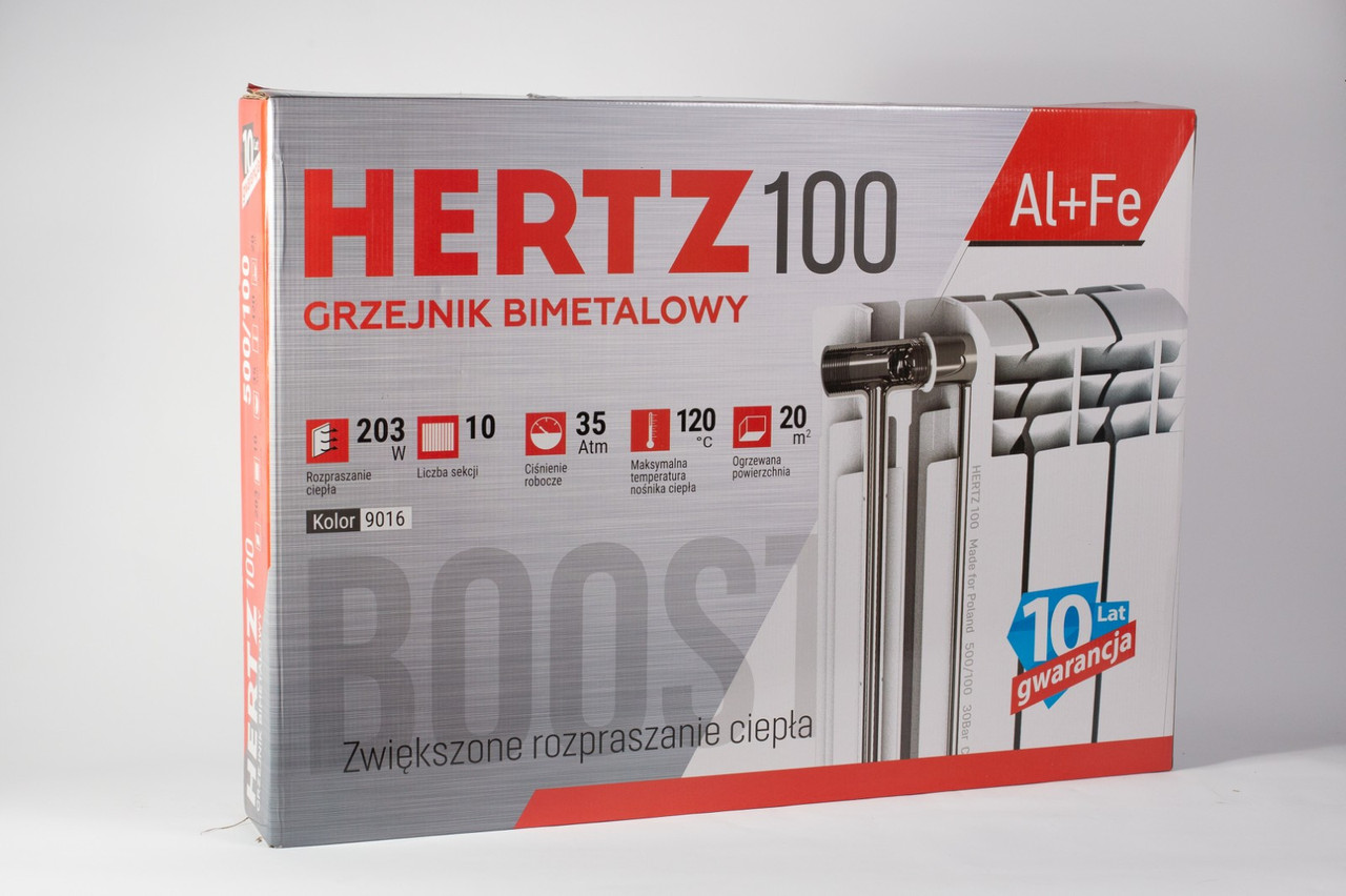 Радіатор біметалічний Hertz 500х100. Польща