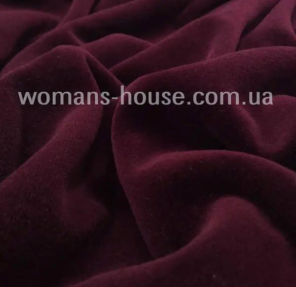 Тканина велюр бавовняний 180 см стрейч 300 г/м2 Туреччина Марсала, фото 1