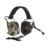Активні захисні навушники Earmor M32X Plus (FG) Olive з гарнітурою та кріпленням на шолом от DOM-Energy