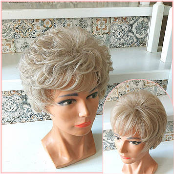 Перука кучерява пишна з термоволосся "П'ЄХА" платіновий FLORA Dr-24(26)