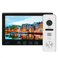 Комплект відеодомофона Light Vision: відеодомофон 7" AMSTERDAM FHD Black та відеопанель 2Mp White от