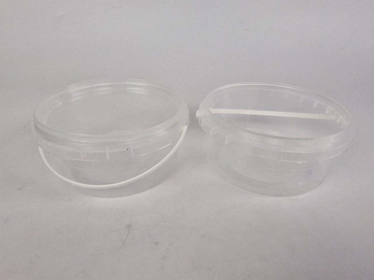 Відро з кришкою 0,5 л. прозоре (1 шт.), фото 1