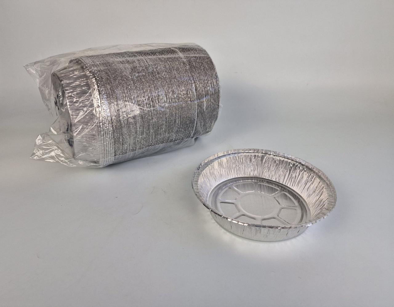 Кругла, пещева, алюмінієва форма 800 мл Т51 100 шт. з кришкою (NEW) (1 пачка), фото 1
