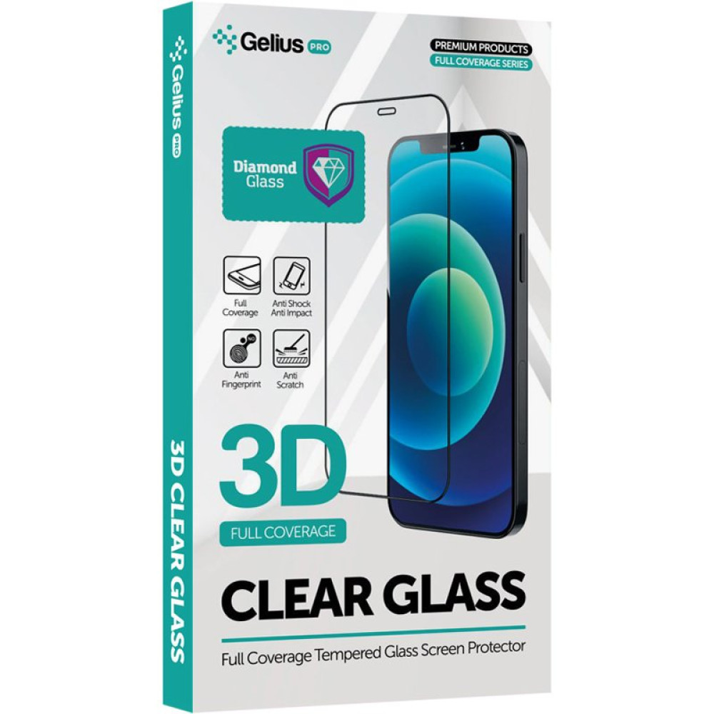Захисне скло Gelius Pro 3D Diamond для iPhone 14 Pro Max, Black, фото 1
