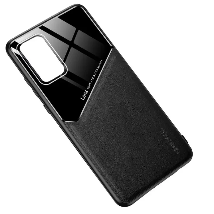 Бізнес чохол бампер GENEROUS для Samsung Galaxy Note 20 з скла і штучної шкіри