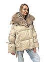Жіночий пуховик — парка Chanevia Champagne Розмір XL, фото 7