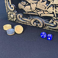 Нарди дерев'яні ручної роботи 48х24 см патріотичні подарункові, фото 7