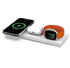 Belkin BOOST CHARGE PRO HPU82 WIZ016vfWH 3-in-1 Wireless Charging Pad with MagSafe White Док-станція