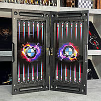 Нарди скляні у поєднанні з деревом BMW  60×30×6см на подарунок, фото 3