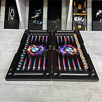 Нарди скляні у поєднанні з деревом BMW  60×30×6см на подарунок, фото 6