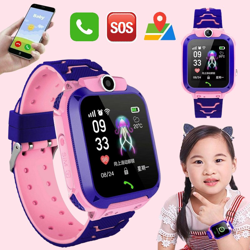 Дитячий смарт-годинник XO H100 Smart Watch Kids з камерою та функцією дзвінка Розумний годинник з GPS-трекером, рожевий