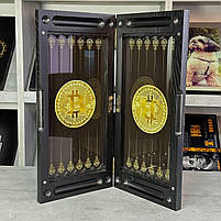 Нарди скляні у поєднанні з деревом Долар 60×30×6см подарункові, фото 3