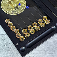 Нарди скляні у поєднанні з деревом Долар 60×30×6см подарункові, фото 9