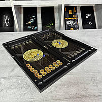 Нарди скляні у поєднанні з деревом Долар 60×30×6см подарункові, фото 7