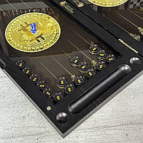 Нарди скляні у поєднанні з деревом Долар 60×30×6см подарункові, фото 10