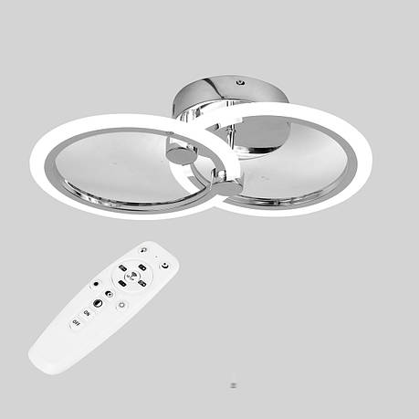 Стельова LED люстра, світлодіодний світильник хром Sunlight W8067/2, фото 1
