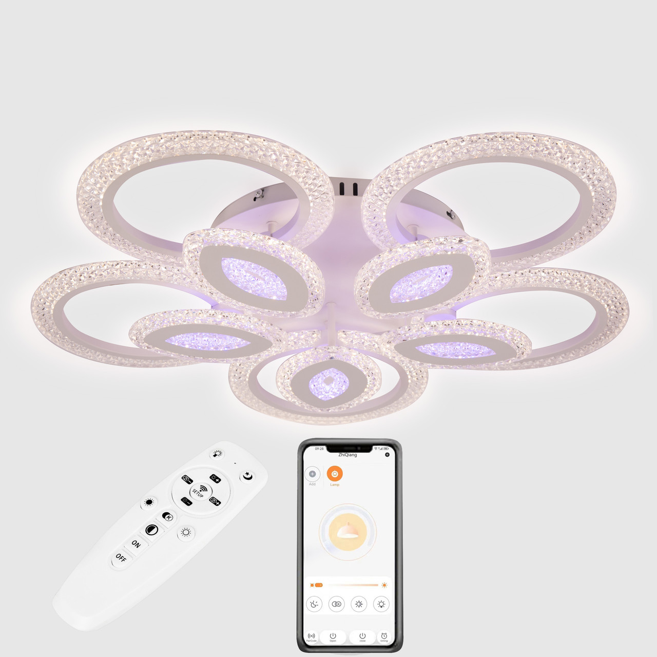 Стельова LED люстра, світлодіодний світильник Sunlight 5809/5+5