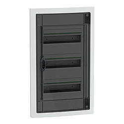 Щиток 39 модулів (3 ряди по 13 мод.) врізний з димчастими дверцятами, Schneider Electric серія PrismaSeT XS, LVSXP313