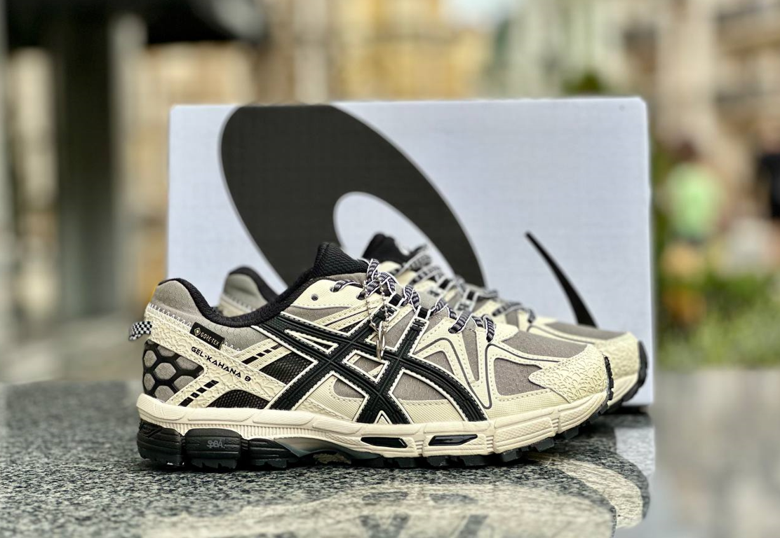 Чоловічі кросівки Asics Gel-Kahana 8 Gore-Tex Grey бежеві Асикс Кахана Гортекс водонепроникні демісезон