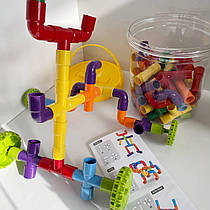 Дитячий конструктор трубочки у пластиковому відрі (колбі)