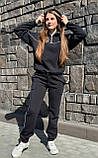 Теплий жіночий спортивний костюм із трьохнитка на флісі новинка 2024, фото 2