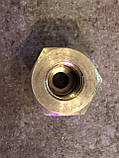 Перехідник нарізний з М12х1,5мм внутрішня на М20х1,5 мм зовнішня для манометрів (латунний), фото 3