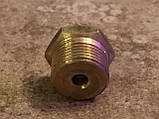 Перехідник нарізний з М12х1,5мм внутрішня на М20х1,5 мм зовнішня для манометрів (латунний), фото 5