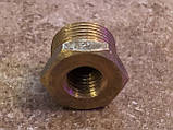 Перехідник нарізний з М12х1,5мм внутрішня на М20х1,5 мм зовнішня для манометрів (латунний), фото 7
