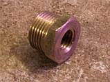 Перехідник нарізний з М12х1,5мм внутрішня на М20х1,5 мм зовнішня для манометрів (латунний), фото 9