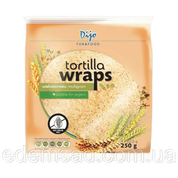 Тортілья мультизернова Dijo, 250 грам, 25 см