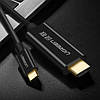 Кабель Ugreen USB Type-C to HDMI з позолоченими конекторами 1.5 м Black (MM121), фото 2