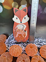 Мило ручної роботи . мандаринка чищена (набір лисичка)Новорічний подарунковий набір мила ручної роботи