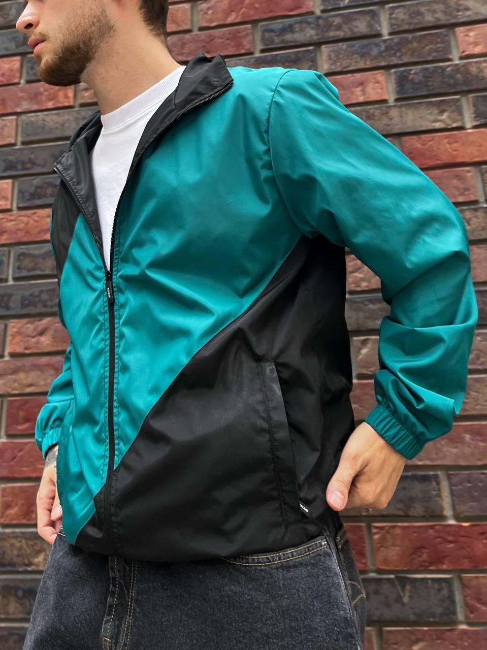 Олімпійка чоловіча на блискавці осіння весняна вітрівка кофта oseph смарагдова, фото 1