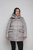 Модна жіноча зимова куртка М-1087 димчастий, фото 9