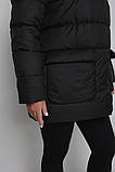 Модна жіноча зимова куртка черного кольору М-1087, фото 7