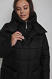 Модна жіноча зимова куртка черного кольору М-1087, фото 8