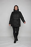 Модна жіноча зимова куртка черного кольору М-1087, фото 10