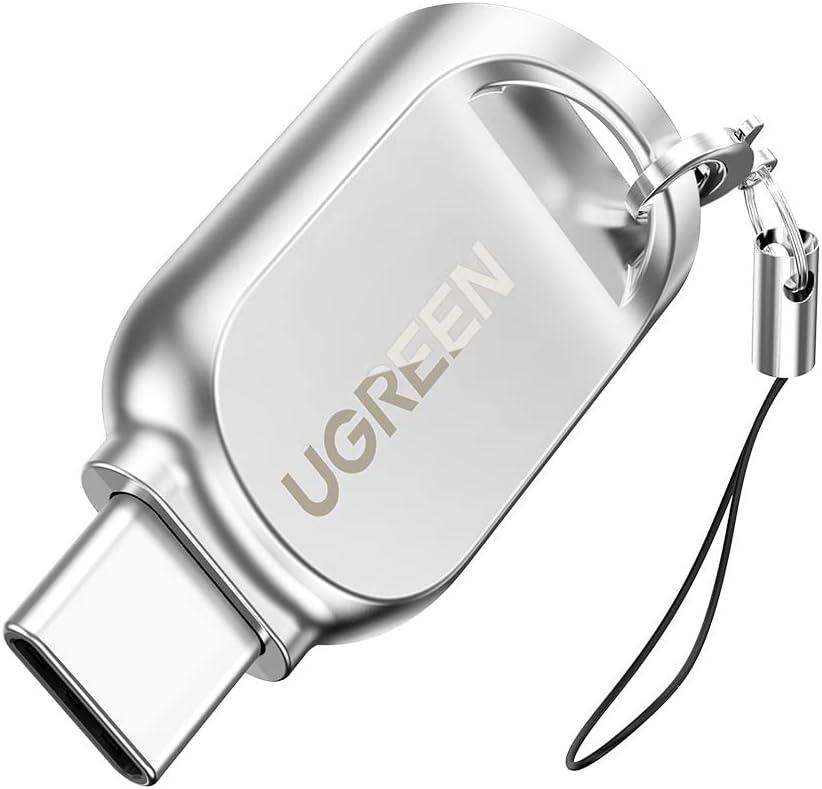 Картридер UGREEN USB C пристрій читання карт Micro SD Тип C TF Silver (CM331), фото 1