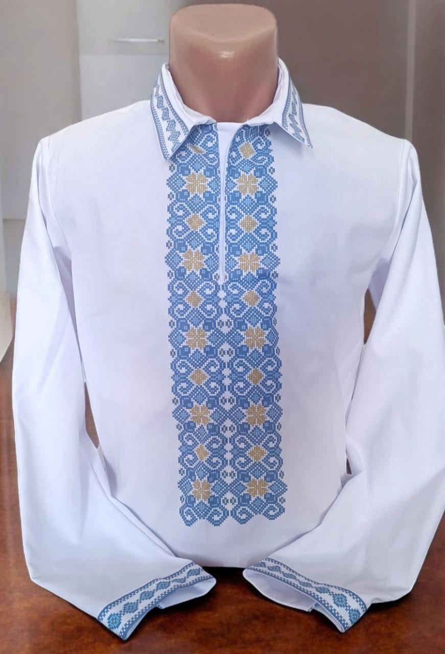 Пошита заготовка чоловічої вишиванки № 087-ПЧС, фото 1