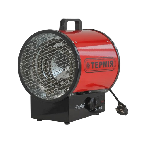 Тепловентилятор 3000W метал червоний АО ЭВО3,0/0,3ТП(230В)Р(Е) ТЕРМІЯ