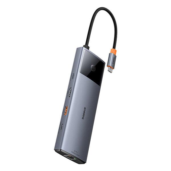 USB-хаб концентратор Baseus Metal Gleam II Series 10-in-1 Type-C Hub Docking Station Grey (B00061800813-00)