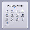 USB-хаб концентратор Orico Type-C 5-in-1 5Gbps 1.8 м Black (ORICO-YX1-C2-18-BK-BP), фото 5