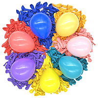 Повітряні кулі різнокольорові латексні надувні пастель мікс 13 см Gemar комплект 20 шт Асорті