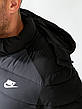 Чоловіча куртка Nike єврозима хакі великі розміри, спортивна зимова куртка Найк коротка з капюшоном батал, фото 8