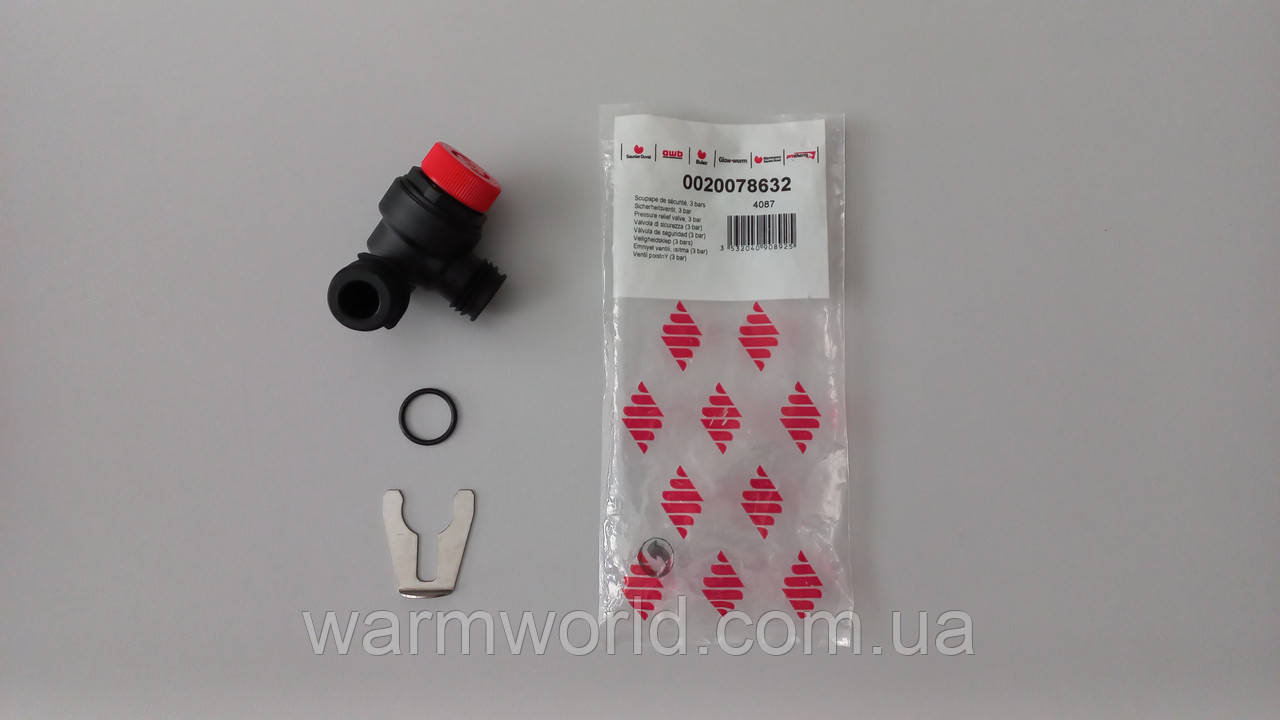 0020078632 Кутовий запобіжний клапан 3 bar Themaclassic Isofast E A Saunier Duval, фото 1