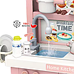 Великий іграшковий набір рожева кухня Мелодії підсвічування пар мийка продукти для Ідеальної дитячої ігрової зони, фото 4