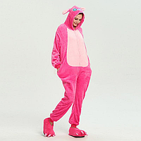 Пижама кигуруми Стич розового цвета комбинезон розовый кигуруми Стич пижама с капюшоном