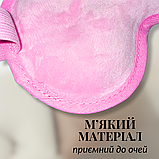 Маска для сну гелева антистрес пов'язка вкладиш на очі з гелем нічна охолоджувальна Hechpro рожева (703), фото 7