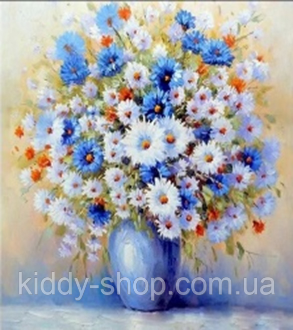 Алмазна вишивка. Картина на підрамнику "Букет з дитинства" , розмір 40х50, фото 1